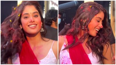 Watch: Janhvi Kapoor Shoot Holi Sequence, Made her Cheeks Red In Video Says, ‘Clearly Can’t Wait For March’