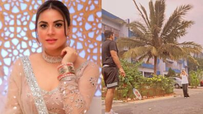 Watch: Shraddha Arya’s badminton goof-up with husband is LOL