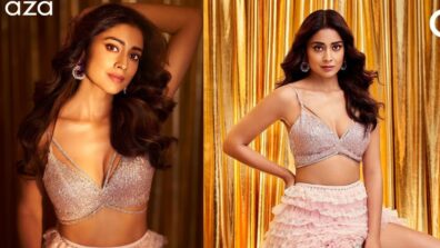 Watch: Shriya Saran looks fascinating in a shimmery blouse and thigh-high slit skirt