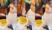 Watch: Surbhi Chandna cherishes street food amid shooting