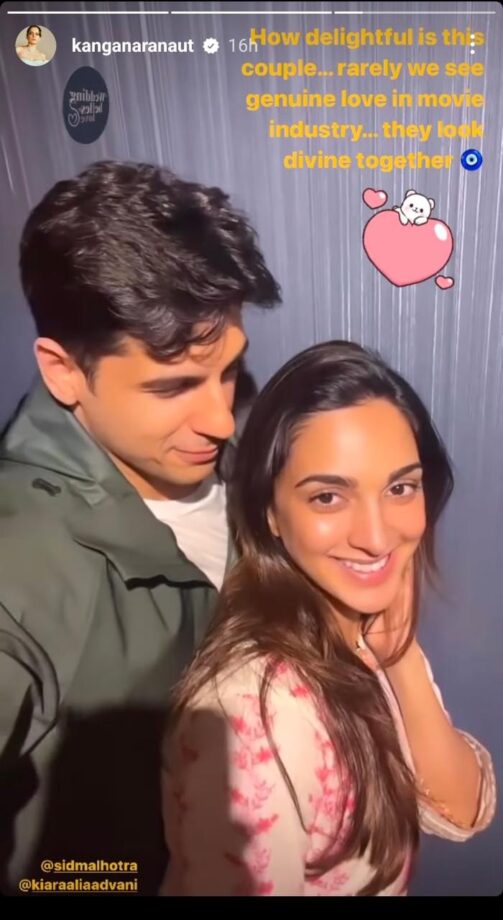 Amid Wedding Rumours, Kangana Ranaut Praised Sidharth Malhotra And Kiara Advani; Says, 'Genuine Love In Movie Industry' 767546