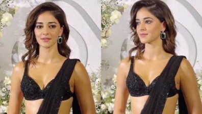 Ananya Panday’s burning hot black saree avatar is wow