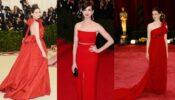 Anne Hathaway’s Jaw-Dropping Looks On Red Carpet In Red Ensembles; See Pics