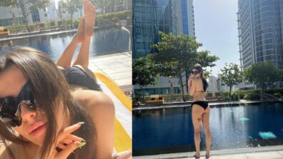 Arbaaz Khan’s GF Giorgia Andriani walks by pool in itty-bitty black bikini, watch