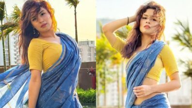 Avneet Kaur flaunts curvaceous midriff in saree, looks irresistible like never before