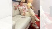 Bhojpuri babe Aamrapali Dubey gets cosy on couch, check out