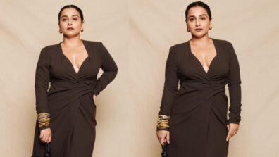 Check Out: Vidya Balan Shows Her Sartorial Power In Brown Slit Midi Dress