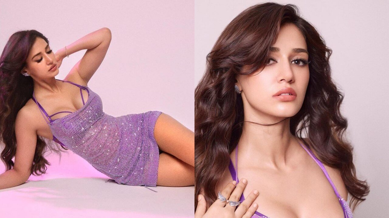 Disha Patani sizzles in lavender shimmery deep-neck midi outfit, see pics 772198