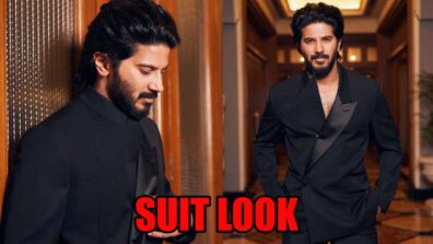 Dulquer Salmaan looks dapper in black suit, fans love it