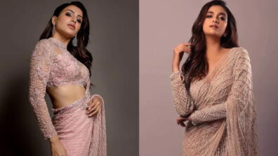 Fashion Face-off: Samantha Ruth Prabhu vs. Keerthy Suresh: Who looked better in a sheer blush pink saree?