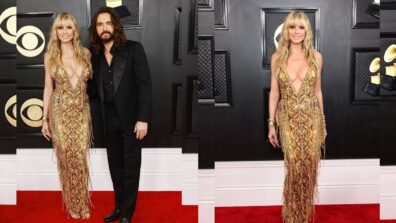 Grammys 2023: Heidi Klum takes plunge style to next level with gold shimmers