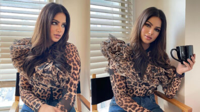 Harnaaz Kaur Sandhu Stuns Her Fans In Leopard Print Flared Top With Blue Jeans, Check Now!