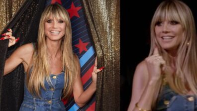 Heidi Klum looks gorgeous in denim midi dress, see pics