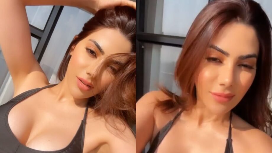 Hot Video: Nikki Tamboli's ultimate black bralette sunkissed moment is irresistible 766434