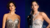 Janhvi Kapoor is a sight to behold in silver strapless shimmery outfit, check out