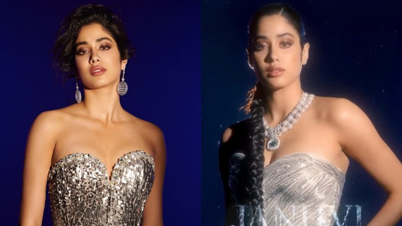 Janhvi Kapoor is a sight to behold in silver strapless shimmery outfit, check out 768384