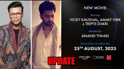 Karan Johar shares big update on Vicky Kaushal and Triptii Dimri’s upcoming movie