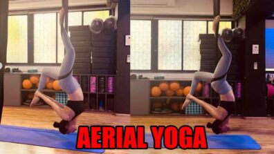 Karishma Tanna motivates fans, aces the aerial yoga in latest photos