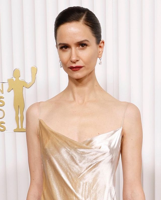 Katherine Waterston signifies vintage glam in sheer golden maxi dress at SAG Awards, see pics 777885