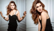 Kriti Sanon Raises Heat In Black Ruffled Thigh Slit Dress, See Pics