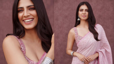 Malavika Mohanan Looks Drop-dead Gorgeous In Pink Checked Pattern Saree, See Pics