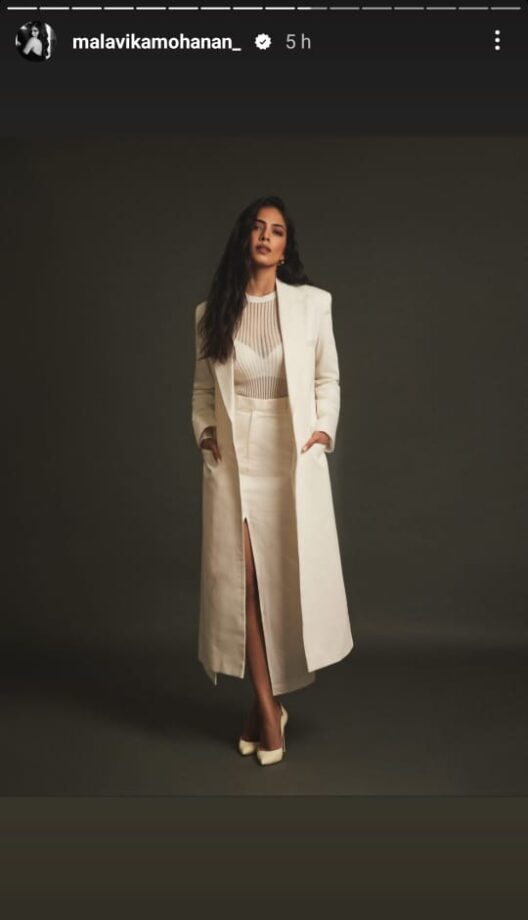 Malavika Mohanan puts on chic armour in white skirt suit 767646