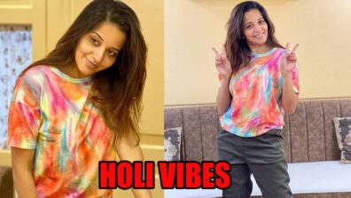 Monalisa kickstarts Holi 2023 celebration in style, check photos