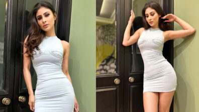 Mouni Roy Spreads Glamour In White Mock Neck Mini-dress, See Pics