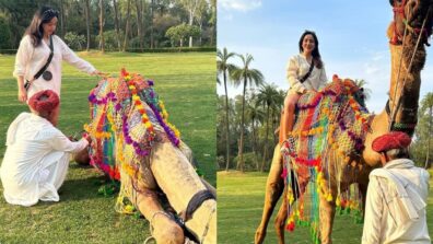 Neha Sharma Enjoys Camel Ride With Her Friend In Amanbagh At Rajasthan