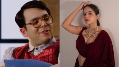 Sab cheeni re: Palak Sindhwani melts hearts in deep-neck red saree, Raj Anadkat says, “your slow phone”