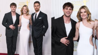 SAG Awards 2023: ‘The White Lotus’ stars Meghann Fahy and Leo Woodall exuded glam in chic ensembles, see pics