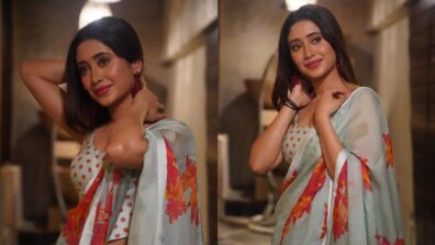 Shivangi Joshi is delight to eyes in organza saree