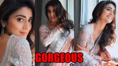 Shriya Saran Looks Breathtaking In Elegant Peach Saree, Fans Lovestruck