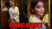 Shriya Saran Ups Ethnic Glam Game In A Beautiful White Silk Saree, See Photos