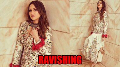 Sonakshi Sinha looks ravishing in white indo western embroidered outfit, fans can’t stop praising