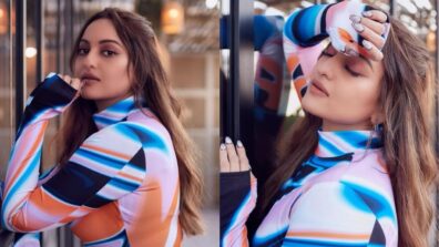 Sonakshi Sinha’s ‘warped’ slit bodycon dress with turtle neck is vogue goals