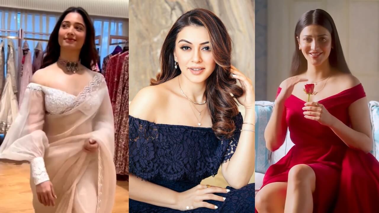 Tamannaah Bhatia, Hansika Motwani and Shruti Haasan cut regal figures in designer staples 771109