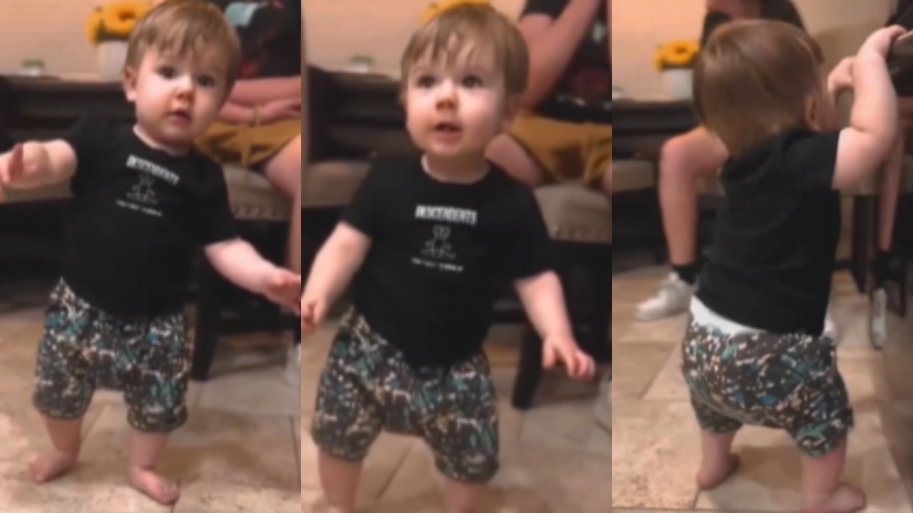 Viral Video: A Baby Begins Dancing While Attempting To Take His First Walk, Watch! 776798