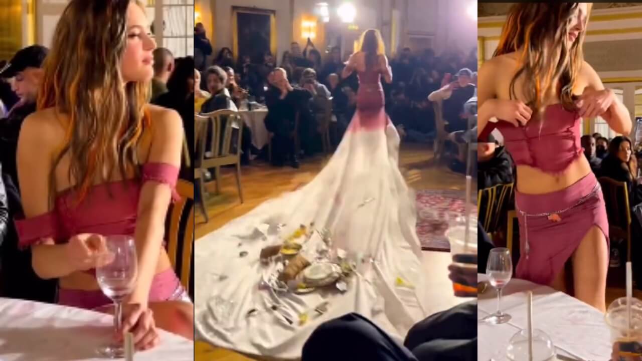 Viral Video: A Model Startled The Viewers When Walked Dragging Tablecloth On Runway 768502