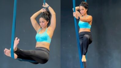 Viral Video: Hina Khan pulls off incredible stunt in bralette and yoga pants, check out