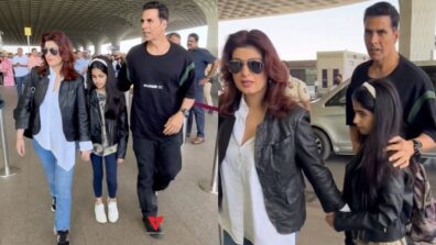 ‘Watch: Akshay Kumar sees wife Twinkle Khanna and daughter off at airport, netizens in awe