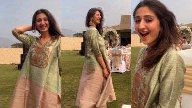 Dhvani Bhanushali Oozes In Multicoloured Khadi Kurta And Pant