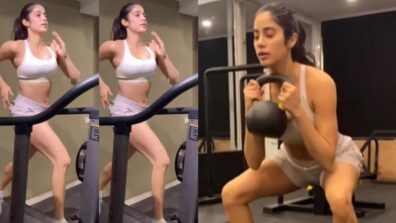 Watch: Janhvi Kapoor sweats it out in gym in bralette and shorts, fans love it