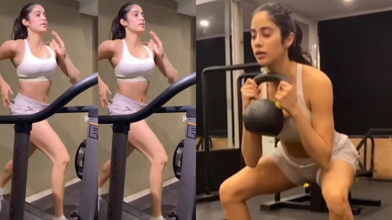 Watch: Janhvi Kapoor sweats it out in gym in bralette and shorts, fans love it 766380
