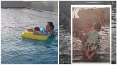 Watch: Kajal Aggarwal Having A Blast With Her Son Neil Kitchlu In Pool Says, ‘My Pathaan’