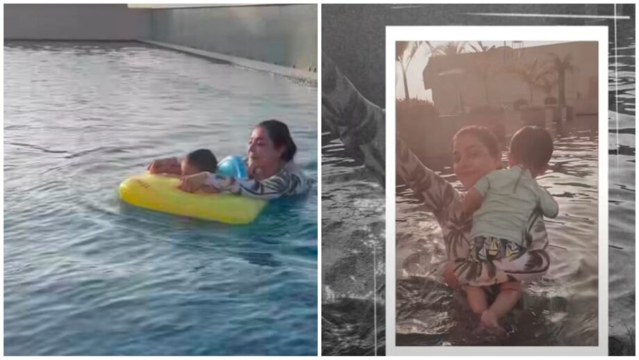 Watch: Kajal Aggarwal Having A Blast With Her Son Neil Kitchlu In Pool Says, 'My Pathaan' 766919