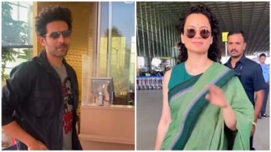 Watch: Kartik Aaryan And Kangana Ranaut Spotted At Mumbai Airport