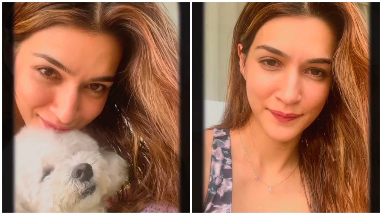 Watch: Kriti Sanon Looks Gorgeous As She Starts Friday Morning With Her Paw-Friend 767027