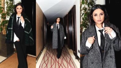 Watch: Parineeti Chopra Creates Oomph Look In Black-White Suit And Pant Outfit