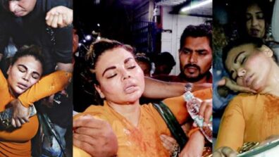 Watch: Rakhi Sawant faints and falls outside police station after husband Adil Khan Durrani’s arrest, video goes viral